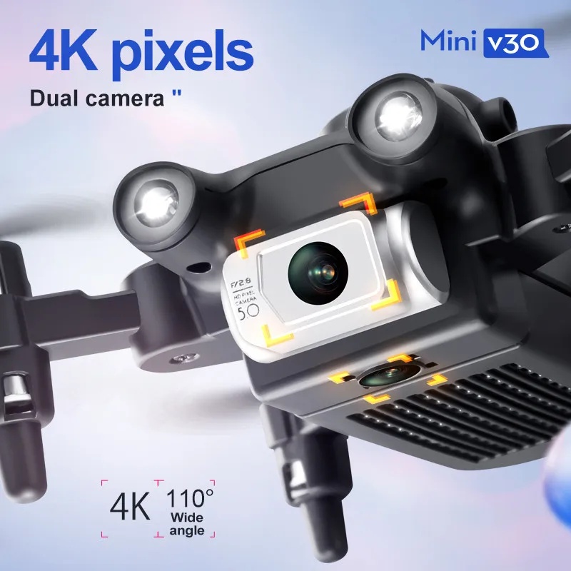 미니 V30 WiFi 4K HD 듀얼 카메라 장애물 회 - Drone Rc Foldable 리뷰 및 가격