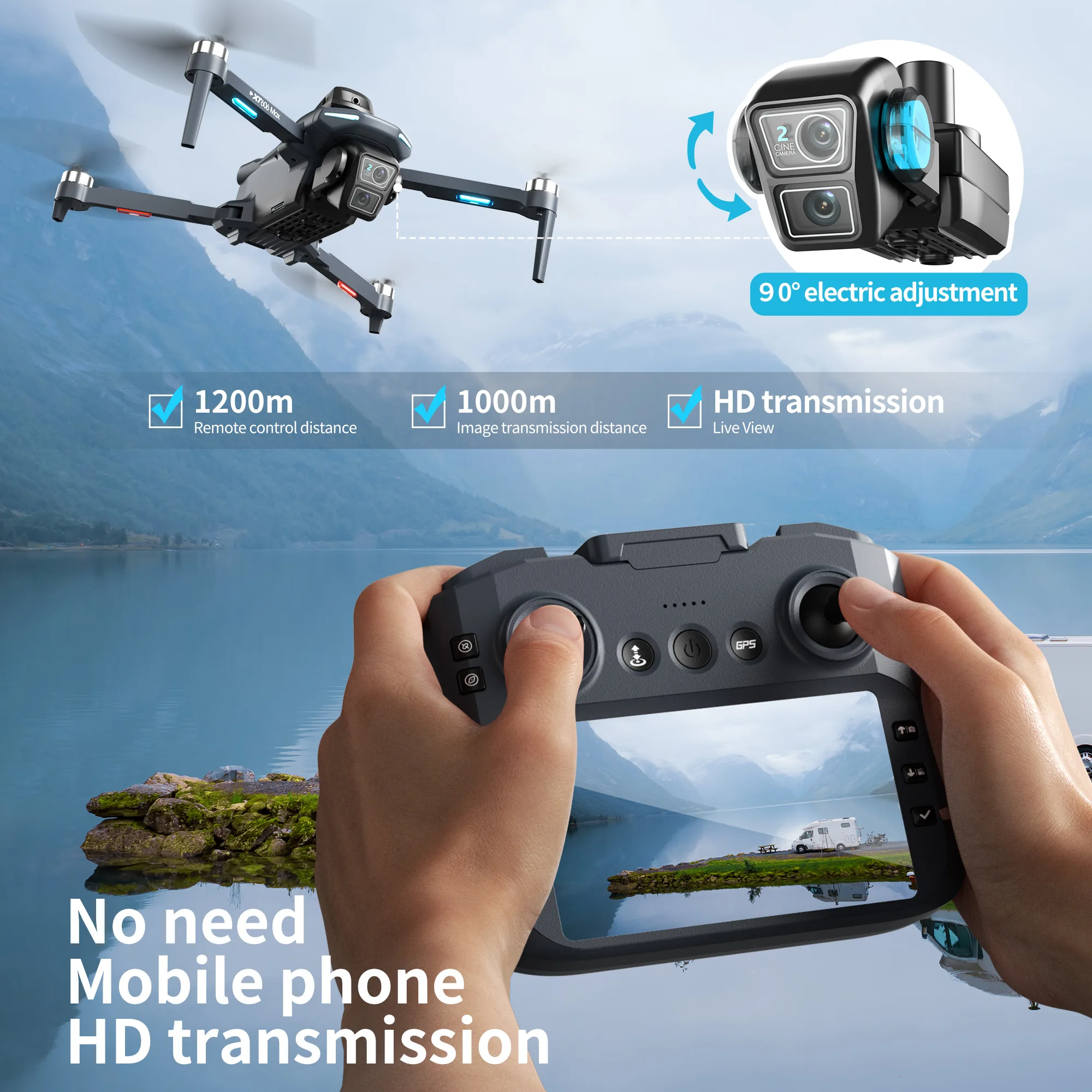 오리지널 XT606 드론 전문가용 8K HD 카메라 5 - Drone Ls Rc 리뷰 및 가격