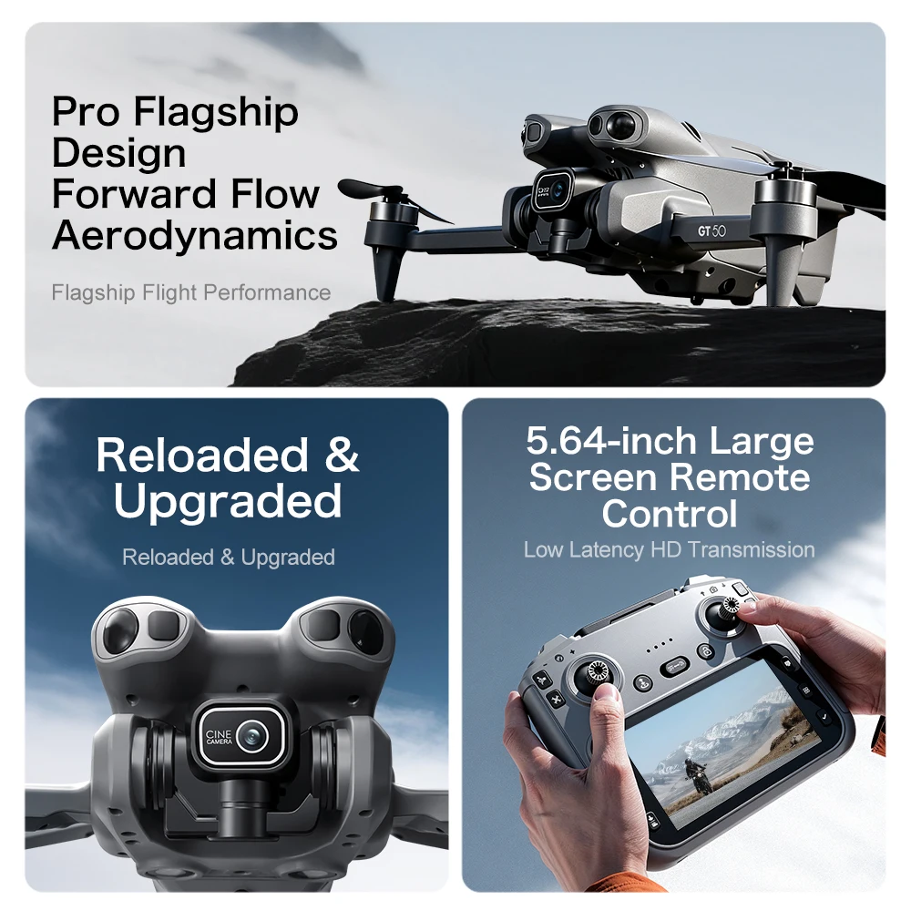 브랜드+ GT50 4K FPV 드론 8K HD 듀얼 카 - Drone Rc Gt50 리뷰 및 가격