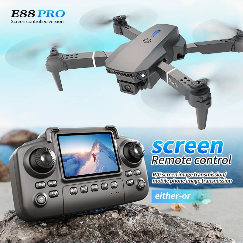 전문 E88 프로 드론 스크린 8K HD 카메라 WiF - Drone Rc Bolide 리뷰 및 가격