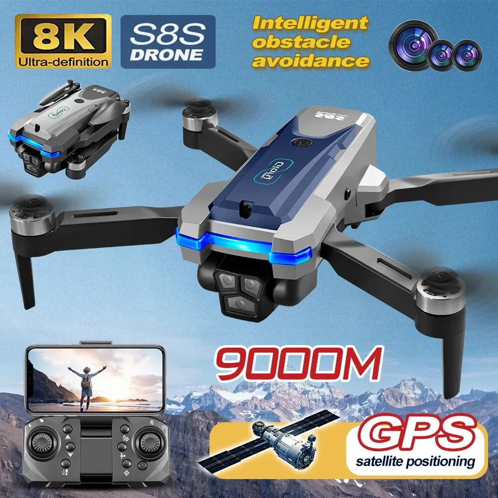 S8S GPS 드론 5G 와이파이 8K HD 듀얼 ES - Drone Rc Foldable 리뷰 및 가격